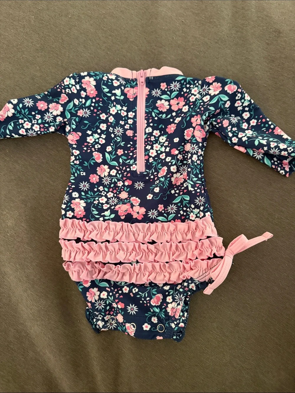 Ruffle Butts Floral Swimsuit 0-3